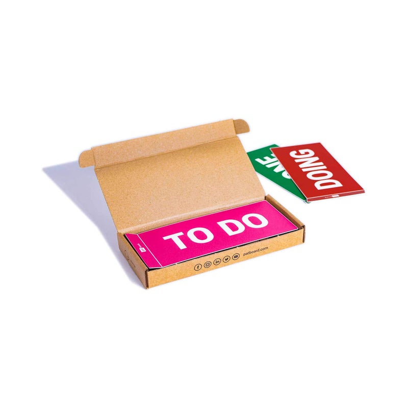 PATboard Scrum Board and Kanban Board COLUMNcards Magnetic - Set of 3 Column Cards (to DO, Doing, Done) - Image 2